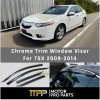 For Acura TSX 2009-2014 Window Vent Visors w/Chrome Trim Wind