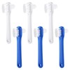 Patelai 6 Pack Denture Cleaning Brush Dual Head Portable Denture