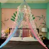 Eimilaly Two Tone Bed Canopy Mosquito Net Pink Blue with
