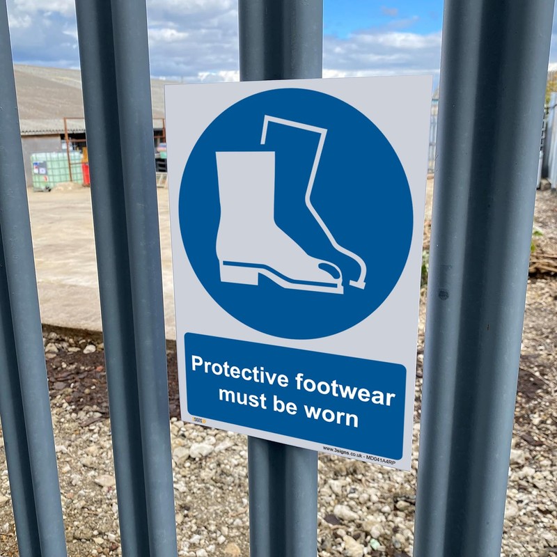 Protective Footwear Must Be Worn Sign – A4 Mandatory PPE