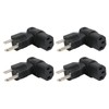 4pcs for NEMA 5‑15P to IEC320 C13 Converter 90 Degree