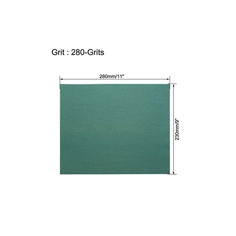 sourcing map 280 Grits Silicon Carbide Sandpaper Sanding Sheets 9-inch