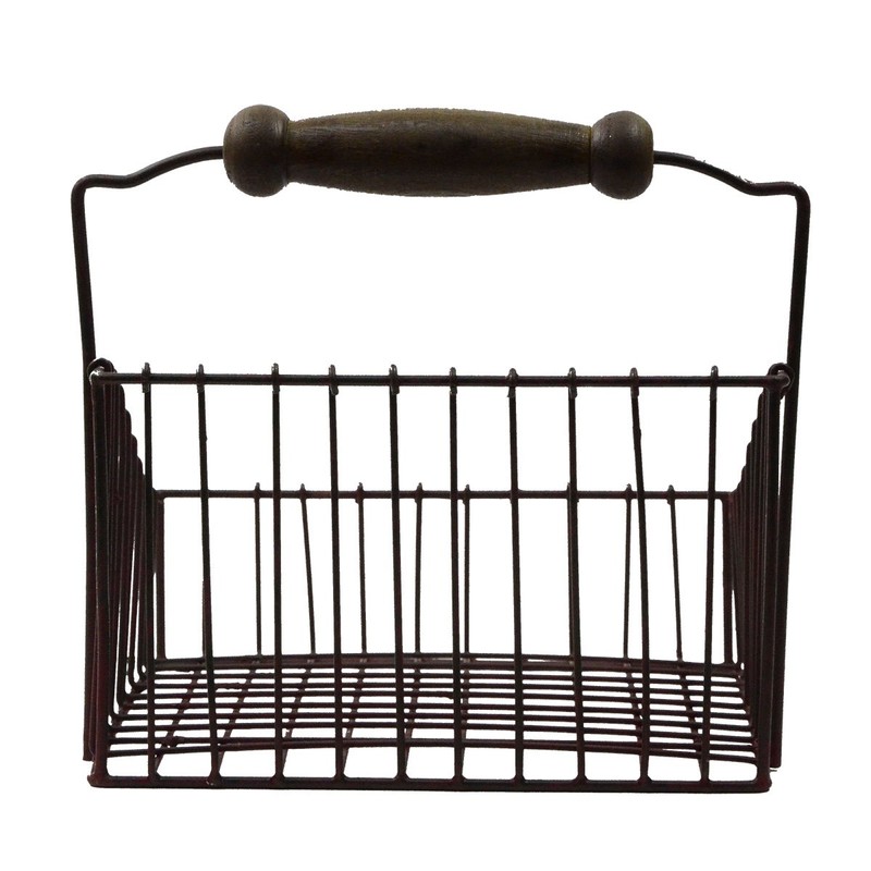 Treasure Gurus Rustic Metal Wire Storage Bin Basket Napkin Holder