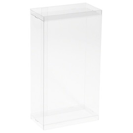 DollSafe Clear Folding Display Box for Large 7-8 inch Dolls and Action Figures, 5" W x 2.5" D x 8.5" H, Pack of 5