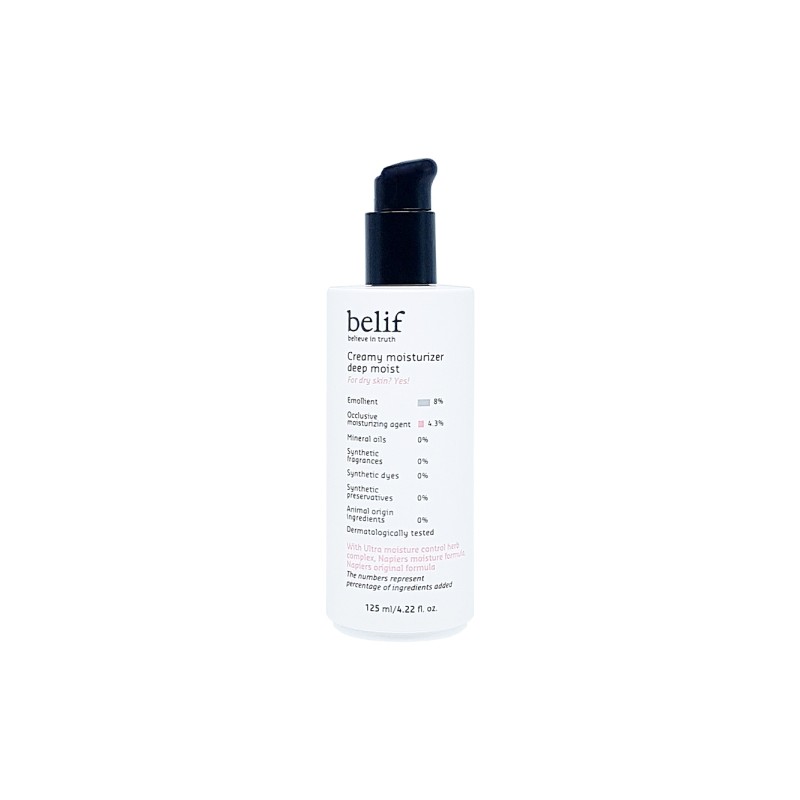 Belief Creamy Moisturizer Deep Moist 125ml A moisturizing lotion that