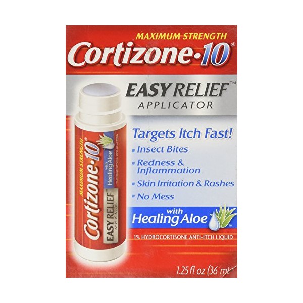 Cortizone 10 Hydrocortisone Anti-Itch Liquid Easy Relief Applicator-1.25, oz.