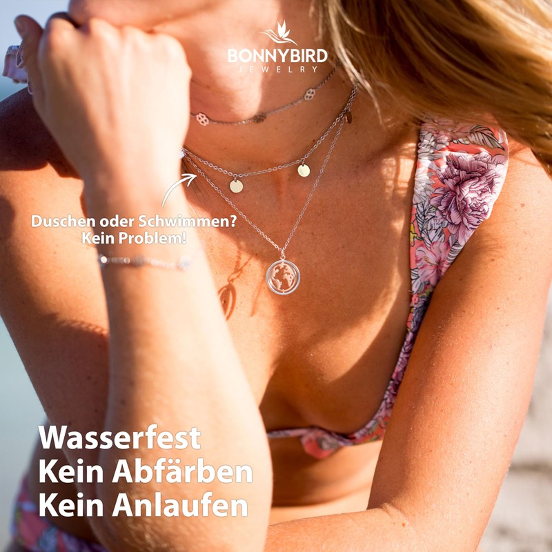 BONNYBIRD ® Women's Necklaces with Various Pendants, High-Quality Stainless Steel