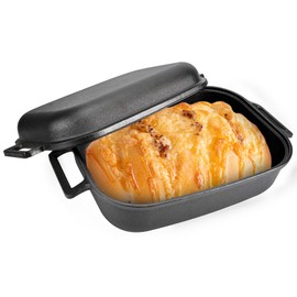 Cast Iron Bread Pan With Lid ,Replace challenger Bread Pan, Pre-Seasoned Cast Iron Bread Oven, Bread Cast Iron Dutch Oven, Cast Iron Loaf Pan,Sourdough Bread Baking Pan Five Year Free Replacement