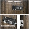 YOPEUC 2 Combination Locking Bolt, 4 Digit Sliding Lockable Padbolt,
