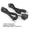 3.5mm AUX Extension Cable Adapter Flush Mount USB Port Headphone