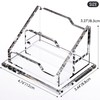SANRUI Acryl Visitenkartenhalter mit 2 Fächern, transparente und stabile Visitenkarten