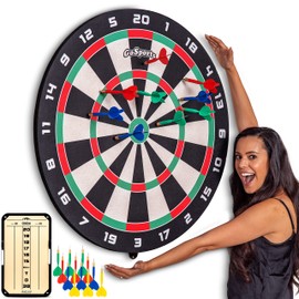 GoSports Giant Cork Dartboards - Includes 12 Giant Darts and Scoreboard - New Fun Twist on Darts, Choose Your Size