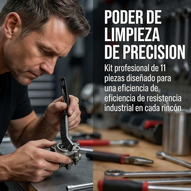 11 Pcs Cepillos de Limpieza para Grietas, Cepillo de Cerdas