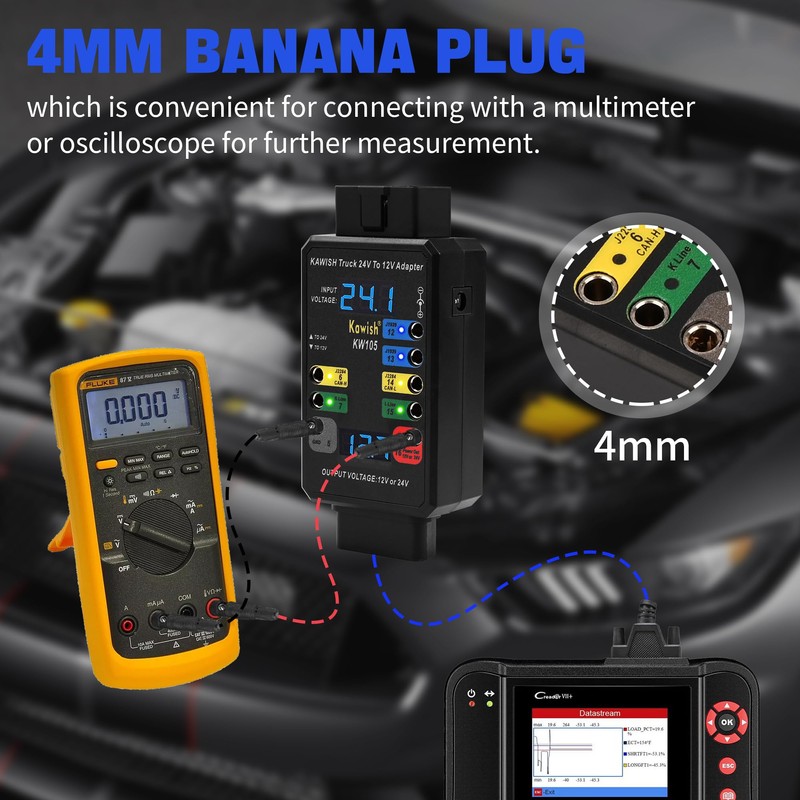 Professional OBD2 Breakout Box with LED Indicator, 16-Pin Diagnostic Tool