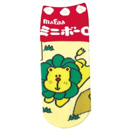 JGS0805 Character Jacquard Socks, Ladies, Candy Packaging, Mini Bolo Lion, Adult, Women's, 8.7 - 9.4 inches (22 - 24 cm)