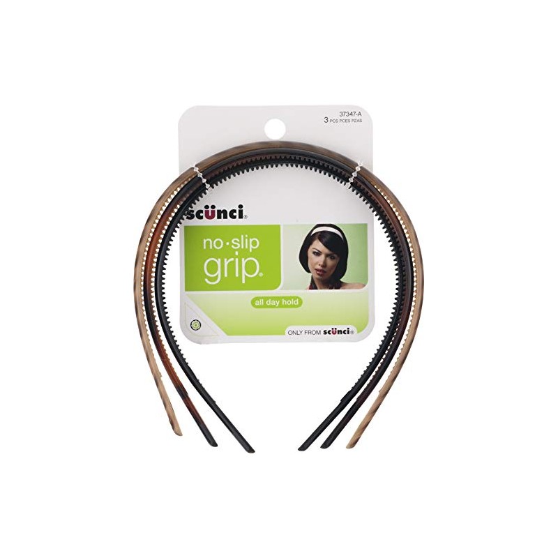 SCUNCI NO SLIP SKINNY HEADBAN 3PC