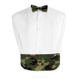 David's Formal Wear Camouflage Tuxedo Cummerbund and Bow Tie