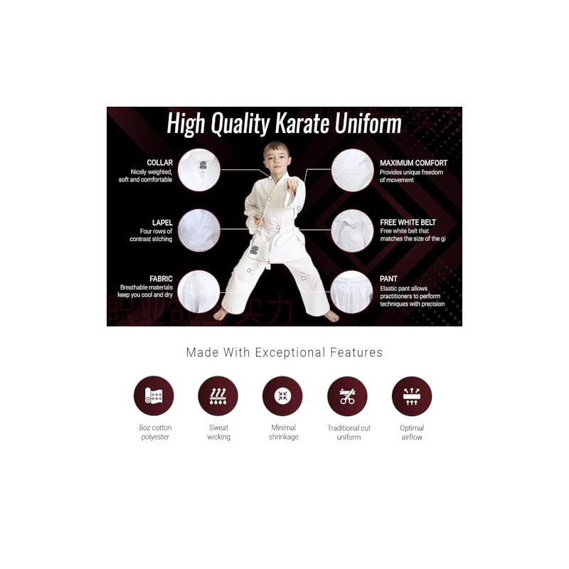 REEVO Student Karate Gi - White 3
