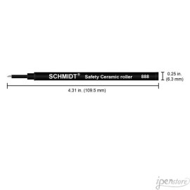 Pk/3 Schmidt 888 Rainbow Series Rollerball Refills, Light Green, Medium 0.7 mm
