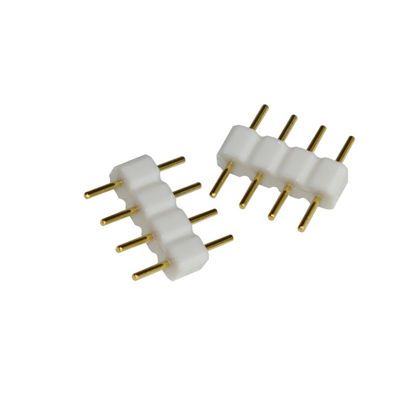 4-Pin Corner Connector | L-Connector | 90° Angle (White) for