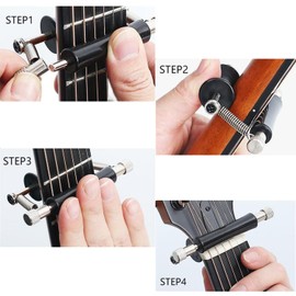 WZXMY 2 Pack Guitar Rolling Capo Sliding Adjustable Capo Rubber and Stainless Steel for Tuning Tone of String Instruments Like Folk Classic Acoustic Electric Guitar Ukulele Mandolin Banjo