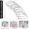 Liameph Silver Bangles 12 Pieces Bangles for Womens Silver Bracelet