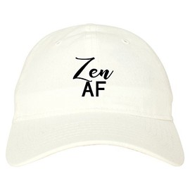 FASHIONISGREAT Zen AF Yoga Meditation Dad Hat White