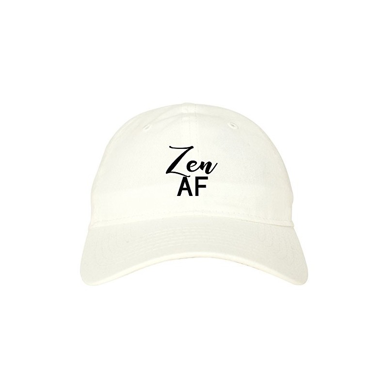 FASHIONISGREAT Zen AF Yoga Meditation Dad Hat White