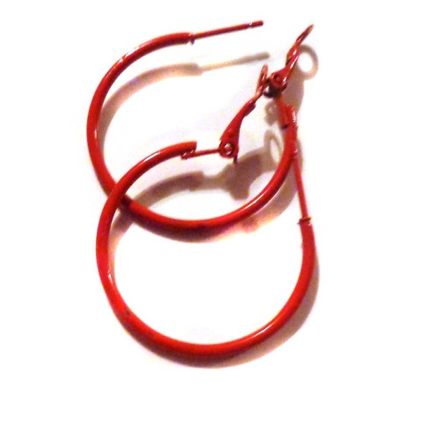 Color Hoop Earrings Simple Thin Hoop Earrings 1 Inch Hoop
