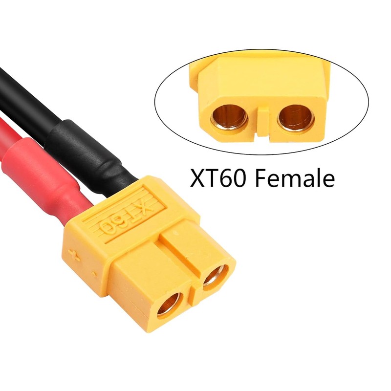 JIECHUN 2Pcs XT60 Female to 4mm Banana Bullet Female Connector