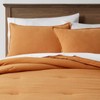 Threshold 3-Piece Cotton Linen Comforter Set OEKO-TEX Space Dyed -