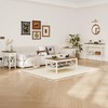 ChooChoo Farmhouse Coffee Table, Wooden Coffee Tables with Thicker Legs,