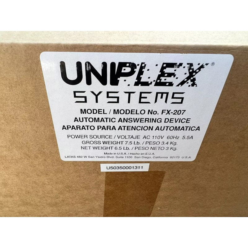Uniplex Systems FX-207 Automatic Answering Device *NEW*
