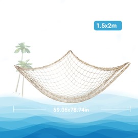 Sukh 1PC Fish Net Decorative - Fish Net Decorations Decorative Netting Nautical Fishnet Table Runner Nets Netting Fishnet Ocean Party Decor Decoration Decorative Fishing Rope Netting Decorations