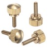 M METERXITY 4-Pack Knurled Thumb Screws, M3x10mm Solid Brass Flat