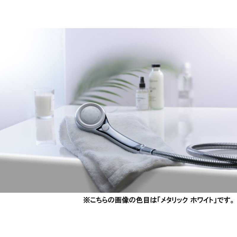 Sanei (サンエイ) Rainy Metallic Shower Head, Black, Approx. 50% Water