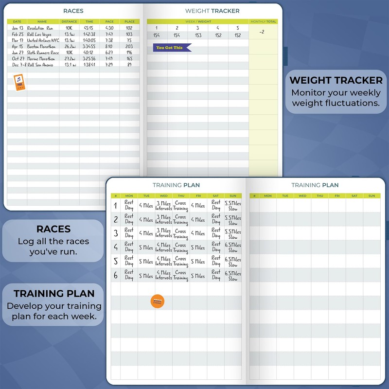 Clever Fox Running Log Book – Complete Run Training Tracker