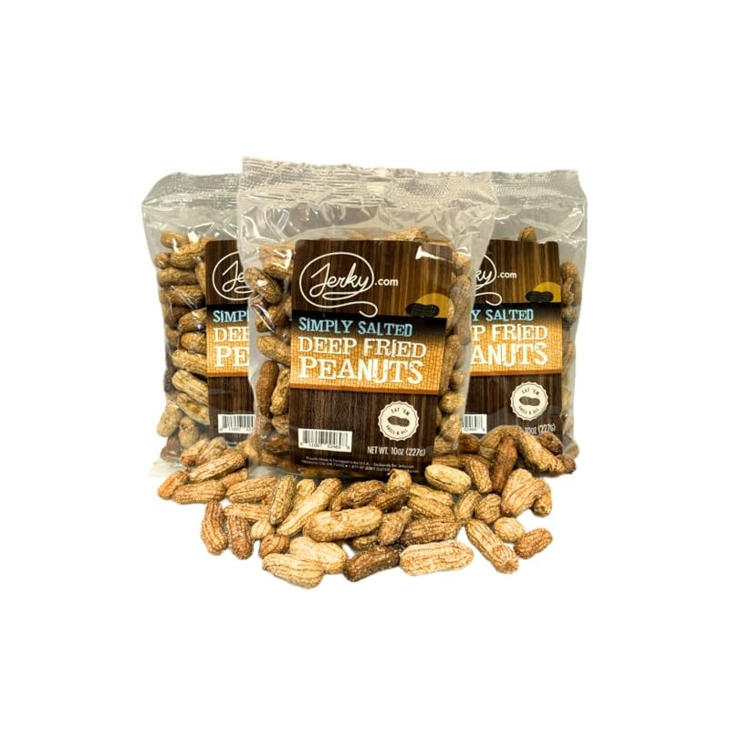 Jerky.com Deep Fried Peanuts Salted 3 Pack - Salted Peanuts