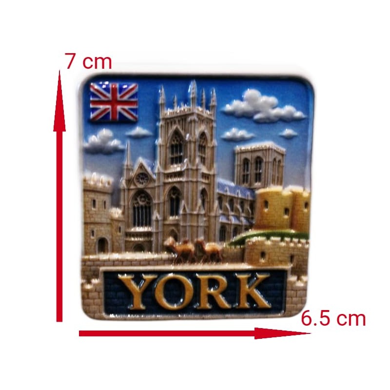 3D -YORK ENGLAND NORTH YORKSHIRE Fridge Magnet City Souvenir Travel