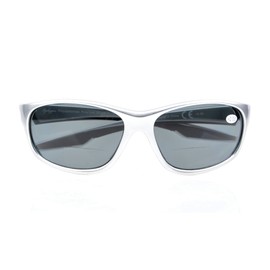Eyekepper TR90 - Gafas de sol bifocales irrompibles para deportes, béisbol, correr, pesca, conducción, golf, sóftbol, senderismo, marco plateado, lente gris +2.0