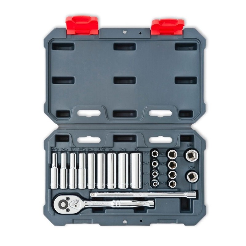 Crescent CSWS2 1/4-Inch Drive Socket Wrench Set, 21-Piece
