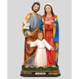 Sagrada Familia 8" Holy Family  Resin Statue, New