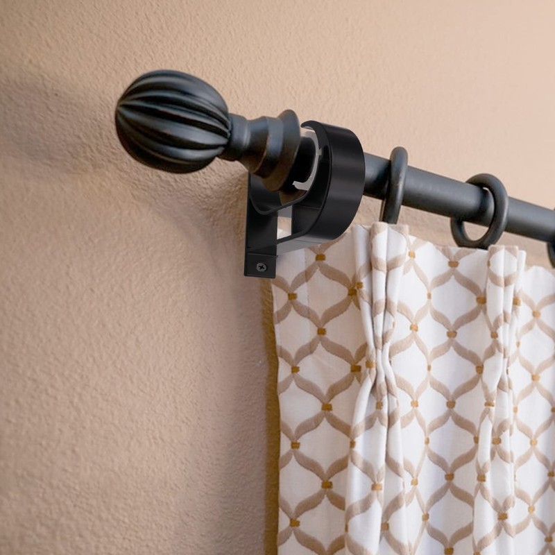 Aluminum Alloy Curtain Rod Bracket, Holder - Mounted on the