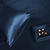 Manyshofu Navy Blue Satin Pillowcase for Hair Protection- 2Pcs Queen