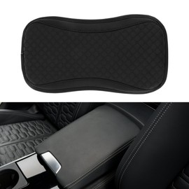 TUCKBOLD Universal Center Console Cover Car Armrest Cover Middle Console Cover Lid for Most Vehicle SUV Car Sedan 1319"x7.28"x0.79" Black Faux Leather