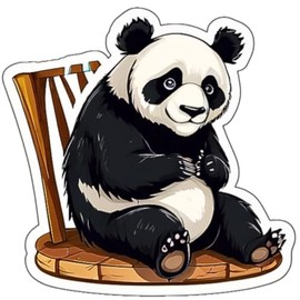 3 Pcs Cute Panda Stickers 3in, Gifts for Water Bottles,Panda Vinyls Stickers Decal Waterproof Bottles, Sticker for Kids Teen Laptop, Luggage Skateboard Water Bottle,Phone.(Panda 8)