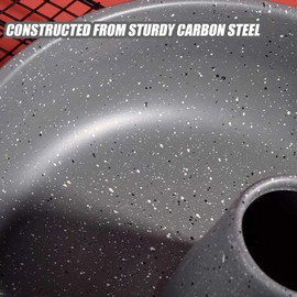 Umbrella Planter for Patio Table - Flower Pot Hole Fits Standard Poles Up to 1.5" Diameter, Container for Garden Home Plants, Carbon Steel Material (Grey)