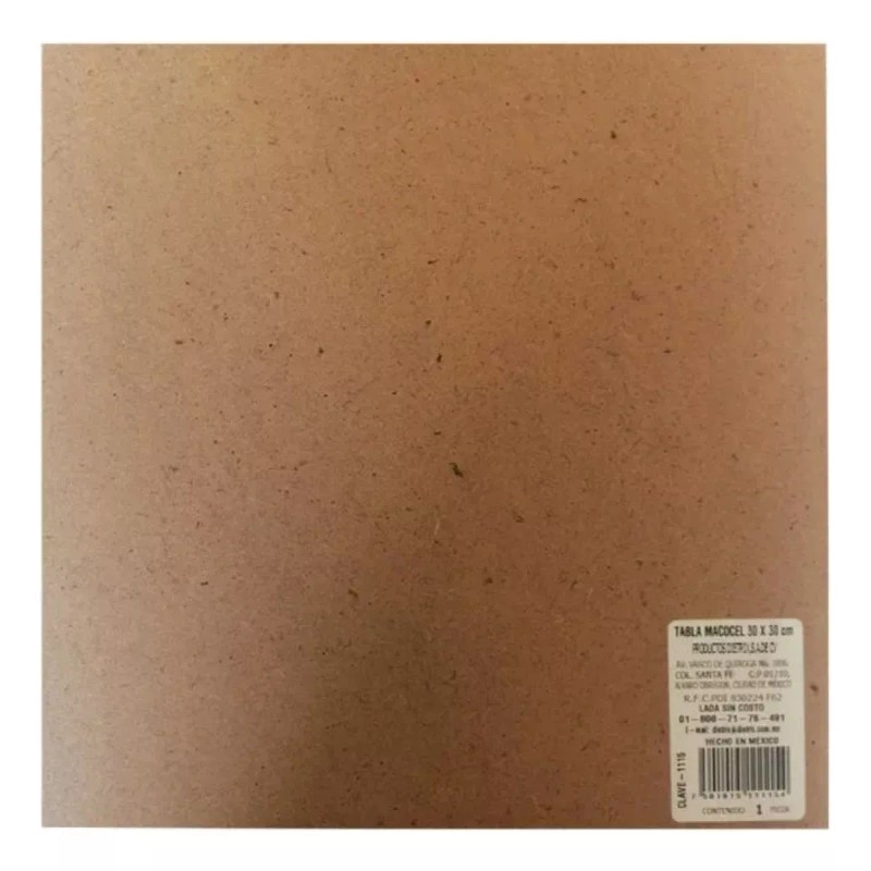 Dietrix Tabla De Macocel 30x30 2 Pzas Esp 3.0 Mm