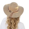 BelleVive Beach Sun Hats for Women, Wide Brim Straw Hat