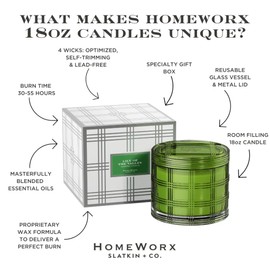 HomeWorx by Slatkin + Co. 4-Wick Lily of The Valley 18 oz. Luxe Candle with Gift Box, Premium Glass Jar Candle with Essential Oils